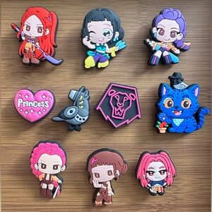 K-Pop Demon Hunters Crocs Jibbitz – Set of 10 🎤🔥